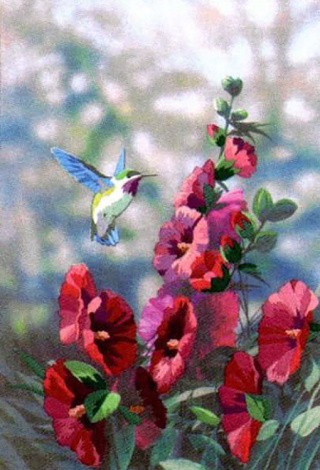 Набор для вышивания «Колибри в цветах»
