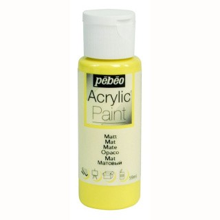 Краска акриловая Pebeo Acrylic Paint декоративная матовая (Светло-желтый), 59 мл