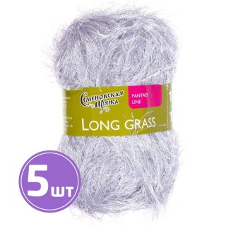 Пряжа Семеновская Long grass (407), серебристый 5 шт. по 100 г Пряжа Семеновская Long grass (407), серебристый 5 шт. по 100 г