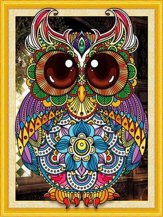 Алмазная вышивка «Яркая сова» Алмазная вышивка «Яркая сова»
