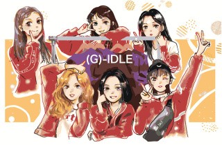 Картина по номерам «K-POP группа (G)I-dle Джи Айдл: Аниме арт»