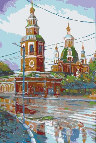 Картина по номерам «Церковь на углу»