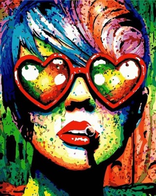 Картина по номерам «Девушка с цветными волосами» Картина по номерам «Девушка с цветными волосами»