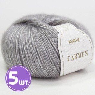 Пряжа SEAM CARMEN (09), серый, 5 шт. по 50 г Пряжа SEAM CARMEN (09), серый, 5 шт. по 50 г