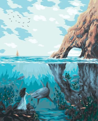 Картина по номерам «Подводное царство»