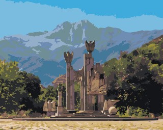 Картина по номерам «Армения: памятник и гора Хуступ 40x50»