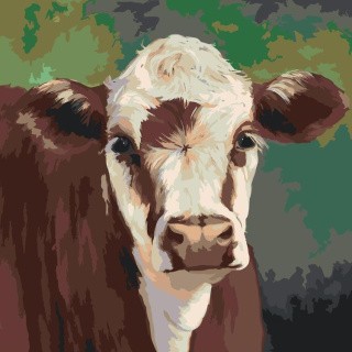 Картина по номерам «Корова»