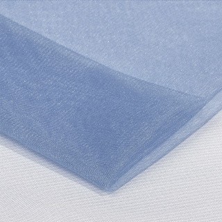 Фатин Kristal средней жесткости, блестящий, 5 м, ширина 300 см, 100% полиэстер, цвет: бледно-голубой