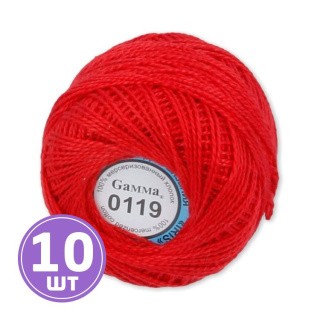 Пряжа Gamma Ирис (0119), ярко-красный, 10 шт. по 10 г Пряжа Gamma Ирис (0119), ярко-красный, 10 шт. по 10 г