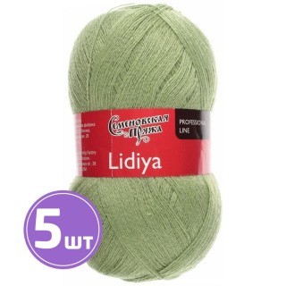 Пряжа Семеновская Lidiya (122), зеленое яблоко 5 шт. по 100 г Пряжа Семеновская Lidiya (122), зеленое яблоко 5 шт. по 100 г