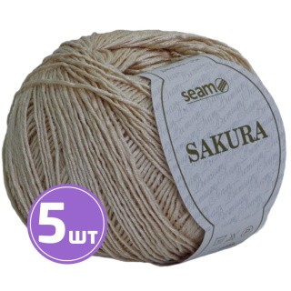 Пряжа SEAM SAKURA (Сакура) (1085), светло-бежевый, 5 шт. по 50 г