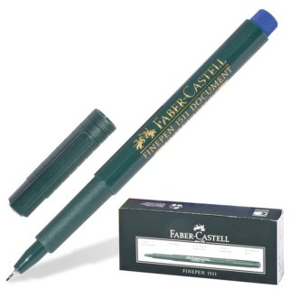 Ручка капиллярная (линер) FABER-CASTELL «Finepen 1511», синяя