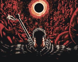 Картина по номерам «Берсерк Berserk манга аниме: Гатс 40x50»