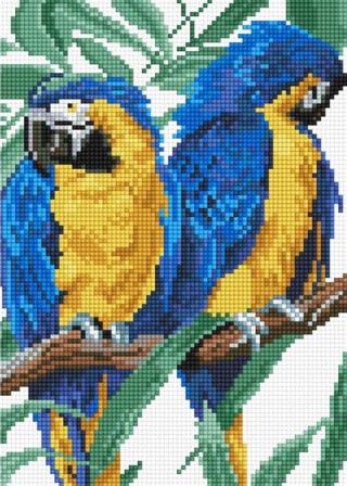Алмазная вышивка «Попугайчики» Алмазная вышивка «Попугайчики»