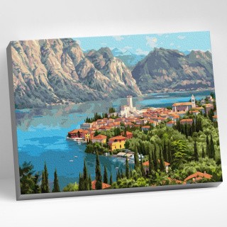 Картина по номерам «Прищепа. Городок у моря» Картина по номерам «Прищепа. Городок у моря»