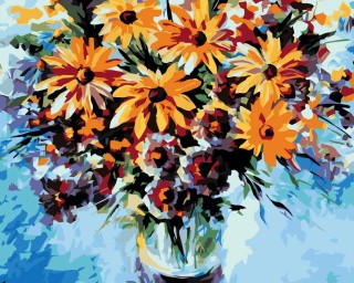 Картина по номерам «Букет садовых цветов»