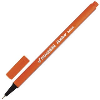 Ручка капиллярная (линер) BRAUBERG «Аero», оранжевая