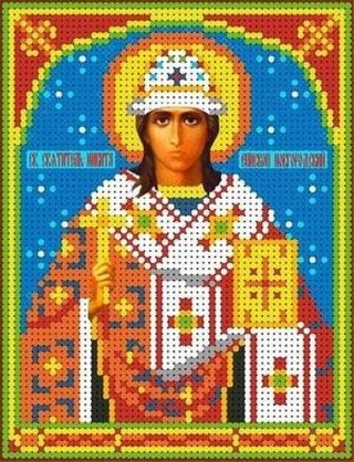 Рисунок на ткани «Святой Никита»