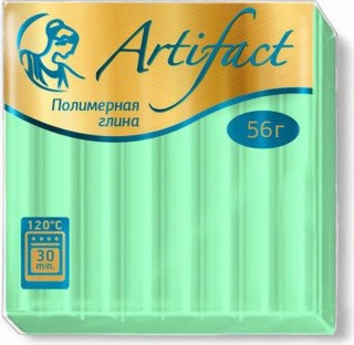 Полимерная глина Артефакт Chiffon, цвет: 556 зеленое яблоко, 56 г
