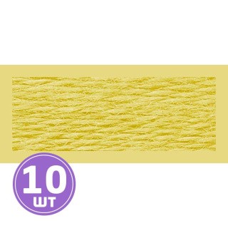 Нитки мулине (шерсть/акрил), 10 шт. по 20 м, цвет: №215 желтый, Риолис