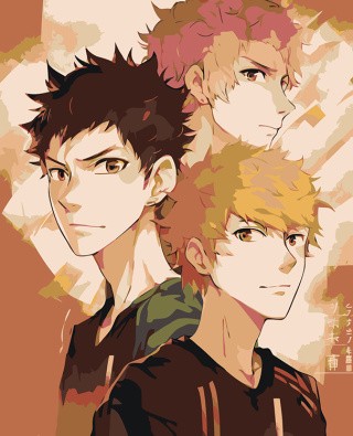 Картина по номерам «Аниме Волейбол Haikyu: Персонажи»