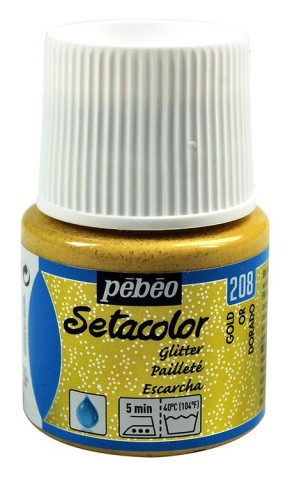 Краска для светлых тканей с микро-глиттером Setacolor PEBEO, цвет: под золото, 45 мл