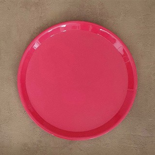 Поднос пластиковый круглый красный d 32 см, ResinArt