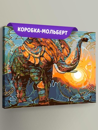 Картина по номерам «Слон»