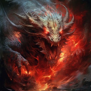 Картина по номерам «Огненный Дракон»