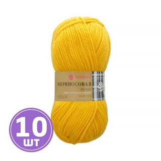 Пряжа Пехорка Мериносовая (012), желток, 10 шт. по 100 г Пряжа Пехорка Мериносовая (012), желток, 10 шт. по 100 г