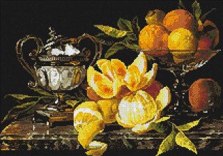 Алмазная вышивка «Натюрморт с апельсинами»