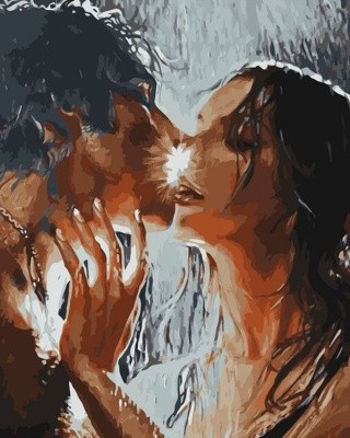 Картина по номерам «Страсть под дождем» Картина по номерам «Страсть под дождем»