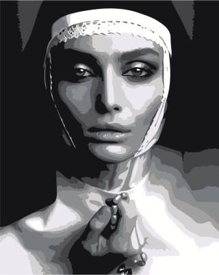 Картина по номерам «Монашка» Картина по номерам «Монашка»