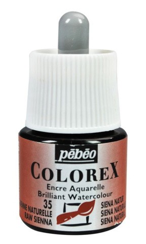 Акварельные чернила Pebeo Colorex (сиена натуральная), 45 мл Акварельные чернила Pebeo Colorex (сиена натуральная), 45 мл