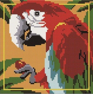 Алмазная вышивка «Красный Ара» Алмазная вышивка «Красный Ара»