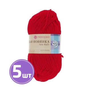 Пряжа Пехорка Детская новинка (06), красный, 5 шт. по 50 г Пряжа Пехорка Детская новинка (06), красный, 5 шт. по 50 г