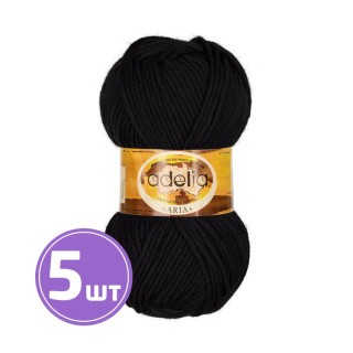 Пряжа Adelia ARIA (01), черный, 5 шт. по 100 г Пряжа Adelia ARIA (01), черный, 5 шт. по 100 г