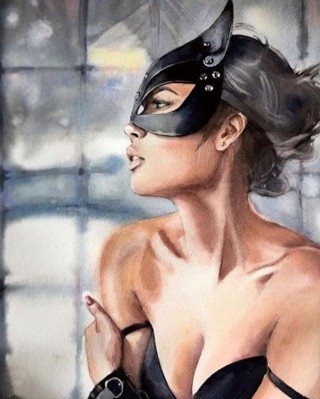 Картина по номерам «Женщина-кошка» Картина по номерам «Женщина-кошка»