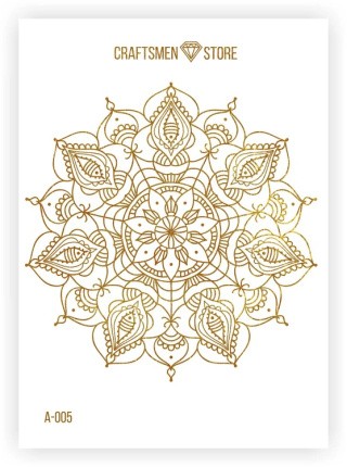 Наклейка серия Mandala, цвет фольги: gold, Craftsmen.store