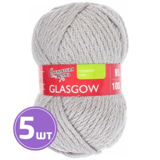 Пряжа Семеновская Glasgow (7), светло-серый 5 шт. по 100 г