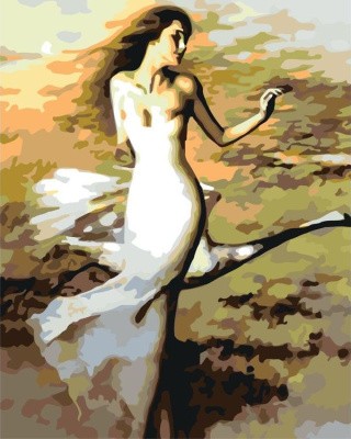 Картина по номерам «Белое платье»