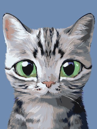 Картина по номерам «Котенок Изумруд»
