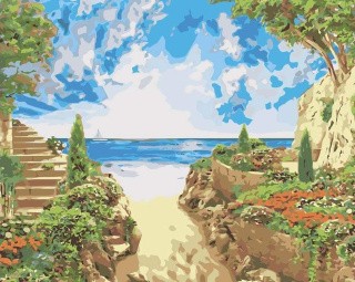 Картина по номерам «Тропинка к морю»