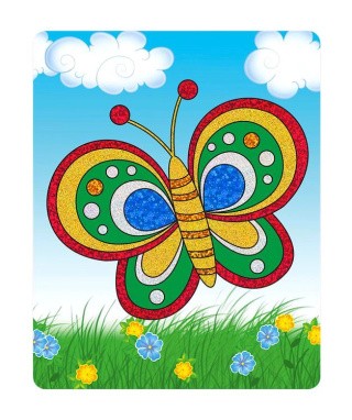 Аппликация фольгой «Бабочка», 20 x 25 см, Hobbius