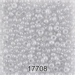 Бисер Чехия круглый 6 10/0, 2,3 мм, 500 г, цвет: 17708 серый
