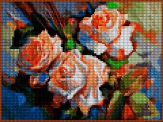 Алмазная вышивка «Чайные розы» Алмазная вышивка «Чайные розы»