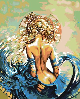 Картина по номерам «Дива в синем»