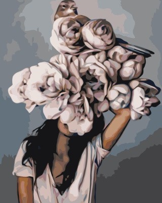 Картина по номерам «Девушка в цветах» Картина по номерам «Девушка в цветах»