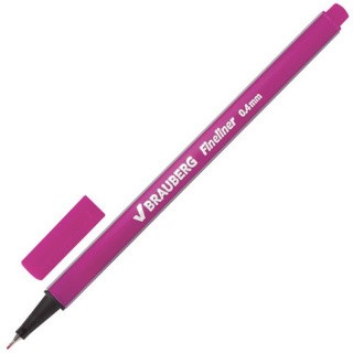 Ручка капиллярная (линер) BRAUBERG «Аero», розовая