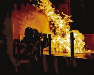 Картина по номерам «Отважные пожарные» Картина по номерам «Отважные пожарные»